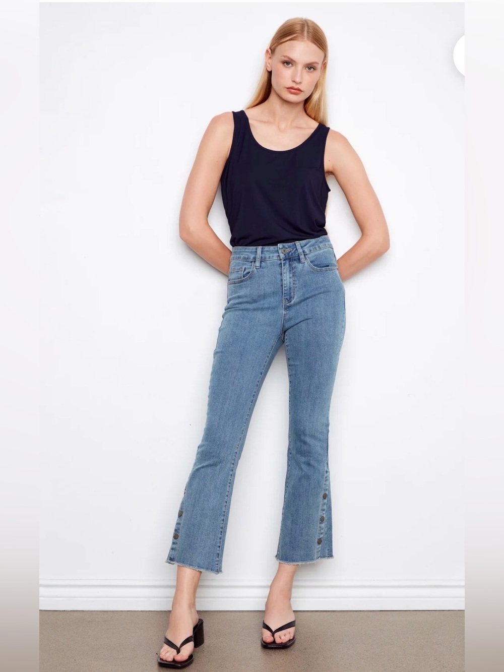 CHARLIE B Light Blue Flare Jeans